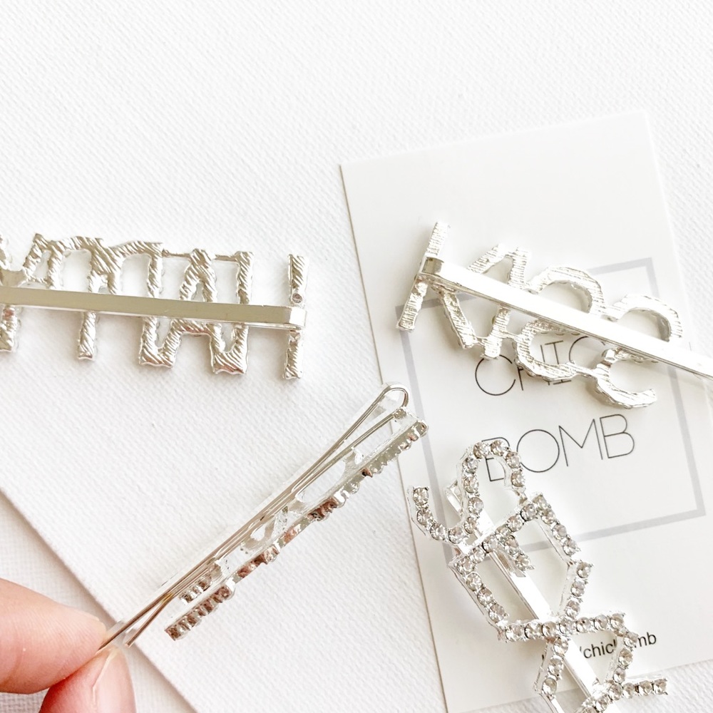 PRETTY Faux Diamond Hair Pins - Picture 2 of 7